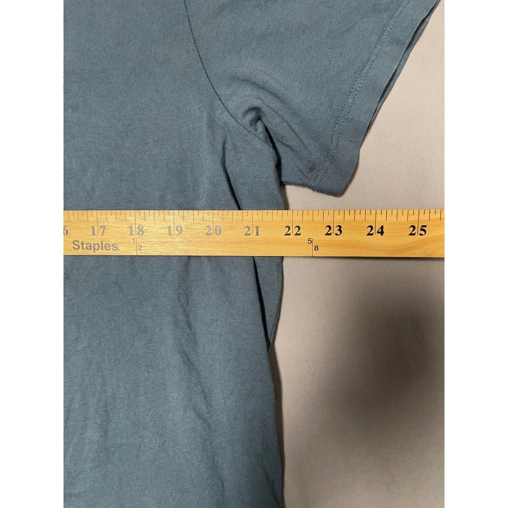 True Religion Mens TR LA Graphic T-Shirt Slate Blue Gray 2XL Made in USA
